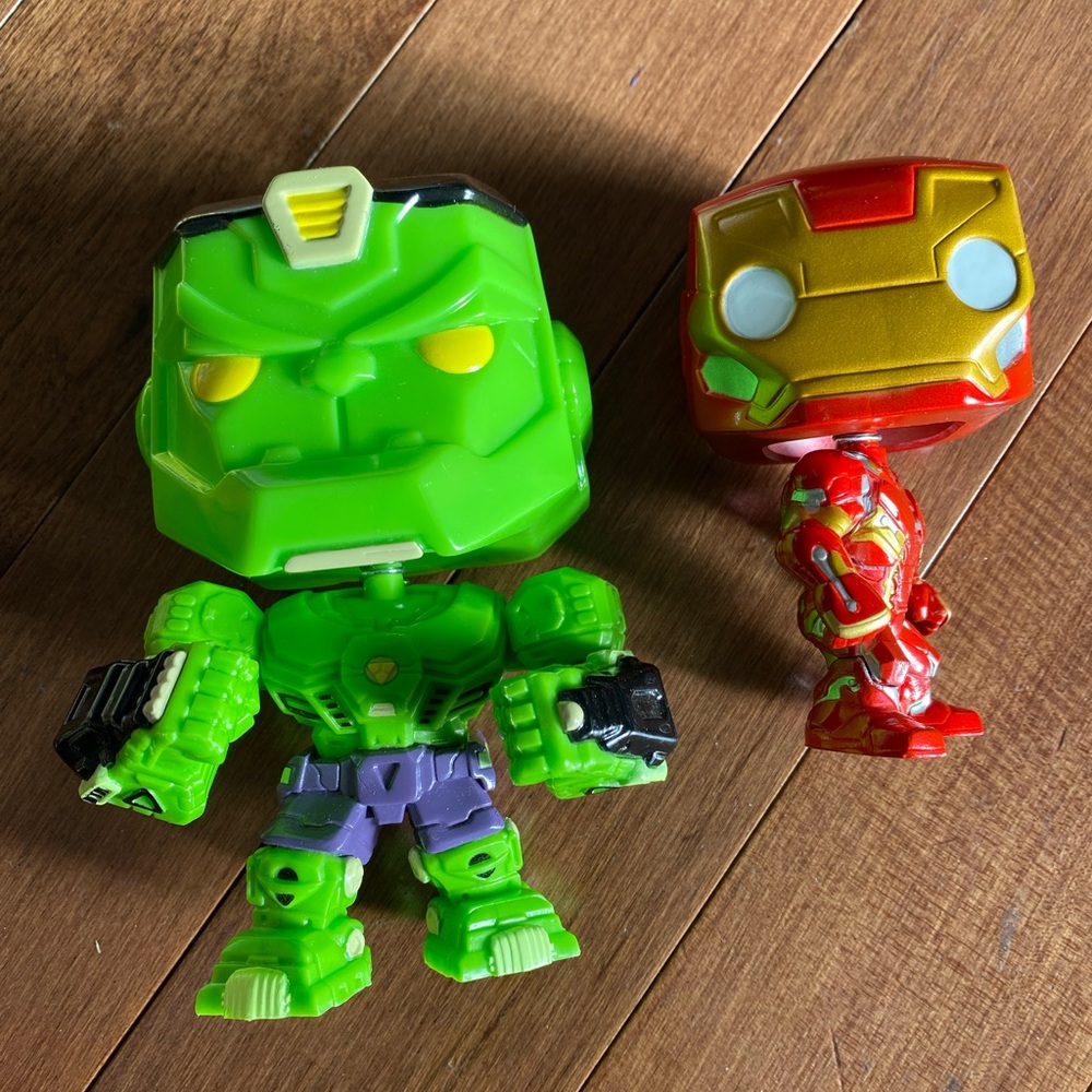 Funko POP! Marvel: Avengers HULK & Spiderman Figures Bobble Head - Picture 1 of 8
